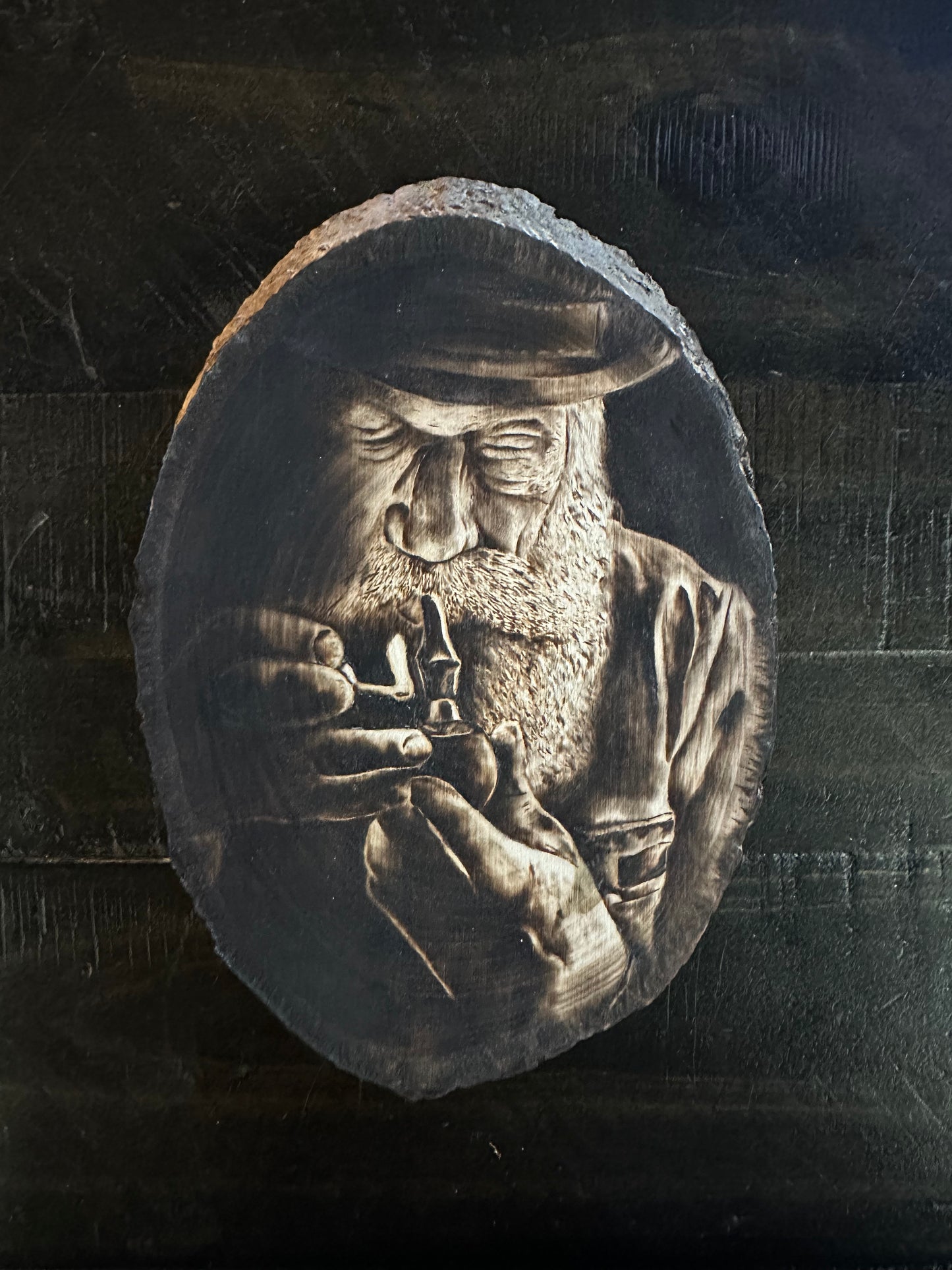 Pondering (Original Wood Burning)